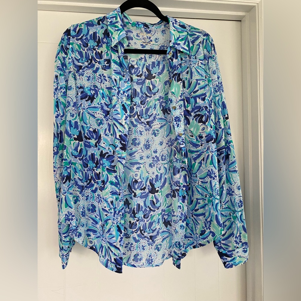 Lilly Pulitzer Sea View Button Down